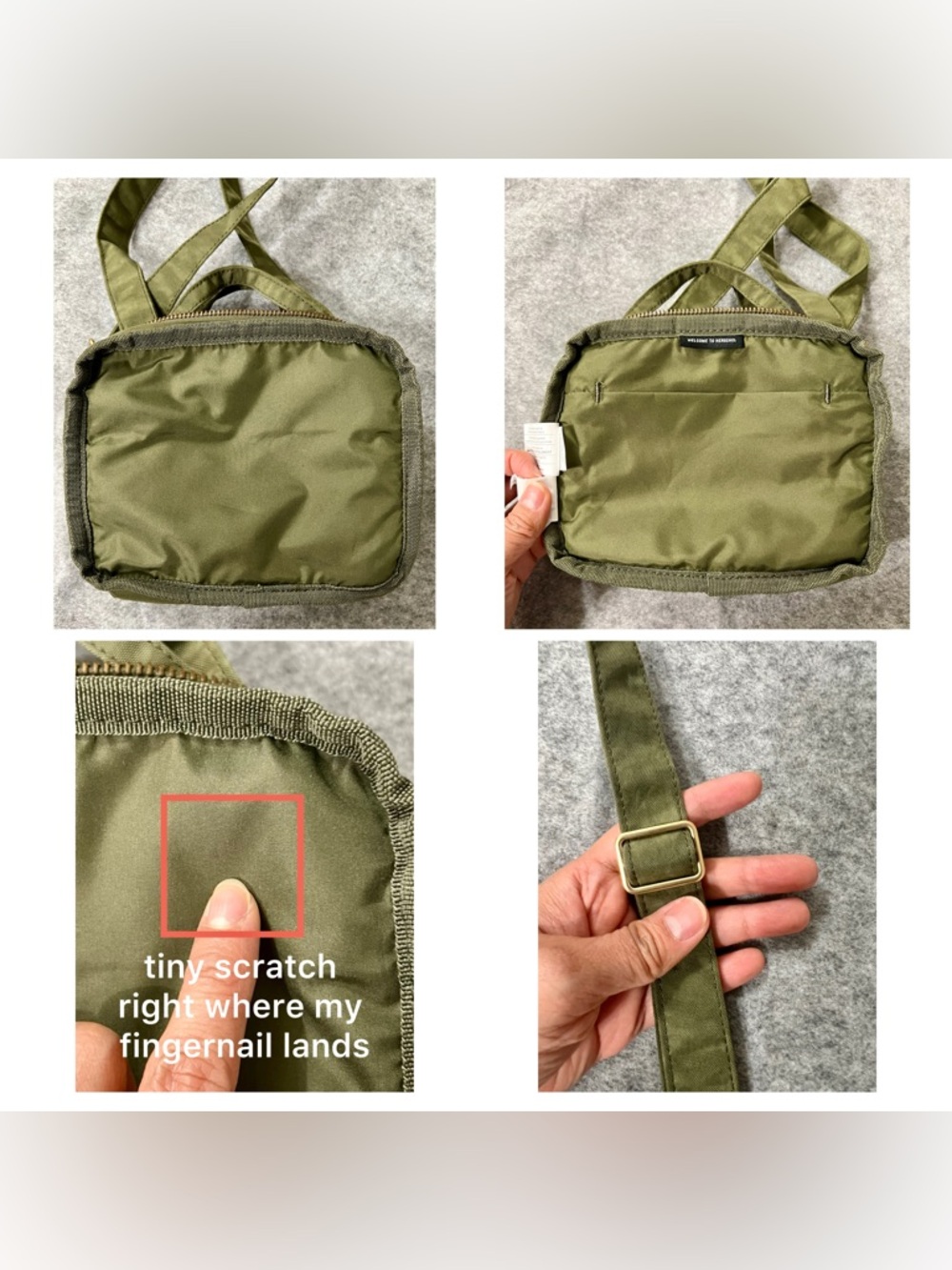 Herschel Supply Co mini Orion green adjustable crossbody bag EUC - Picture 10 of 17